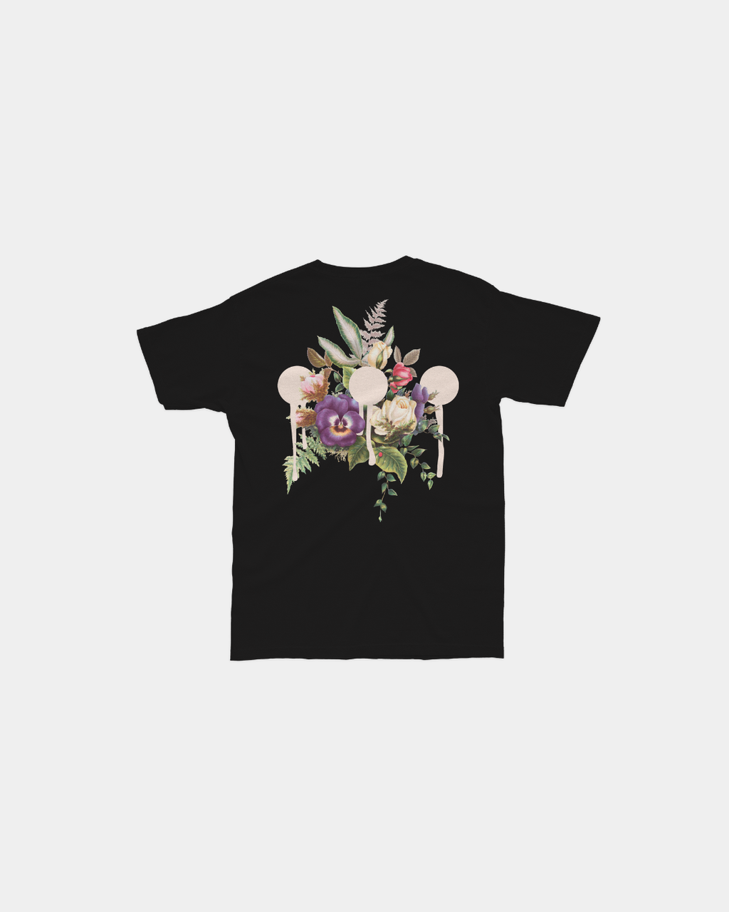 3P FLORAL BLACK T-SHIRT