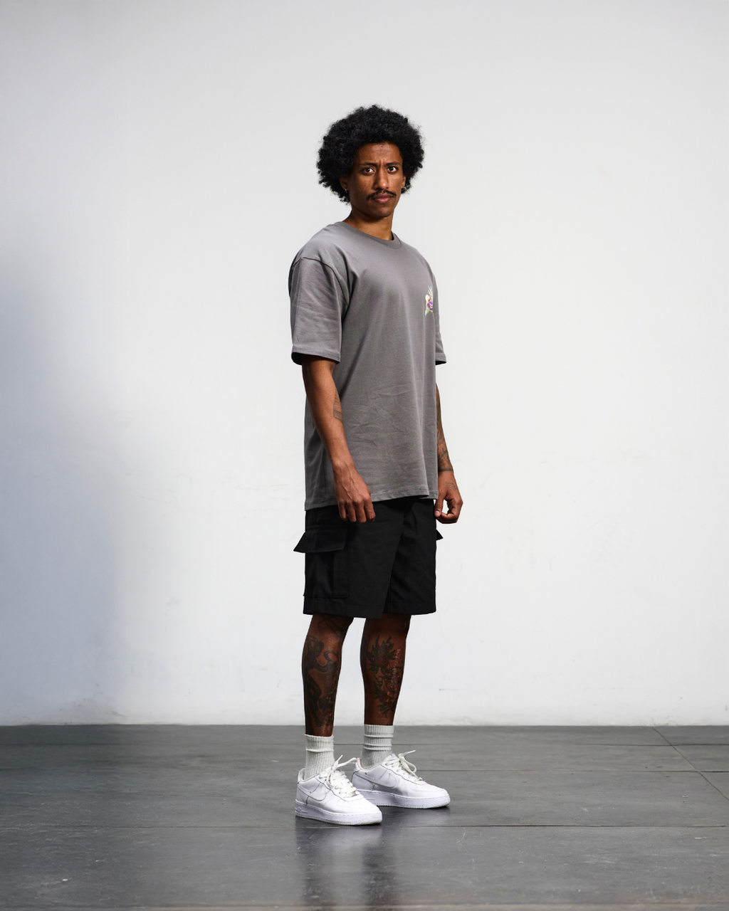 3P FLORAL GREY T-SHIRT