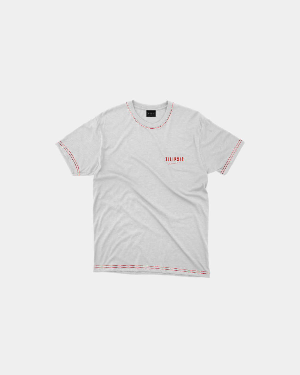 CLASSIC WHITE RED  T-SHIRT